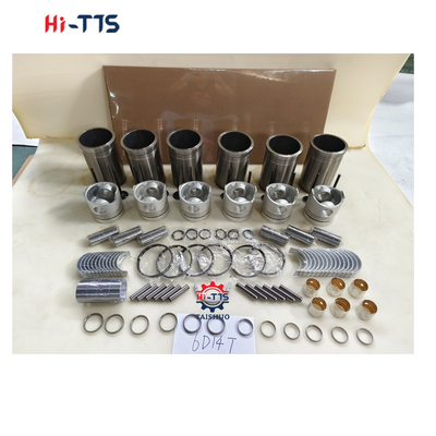 6D14T 발굴기 엔진 키트 E120 E140 E180 라인어, 피스톤, 링, 밸브, 부싱, 풀 가스켓 키트