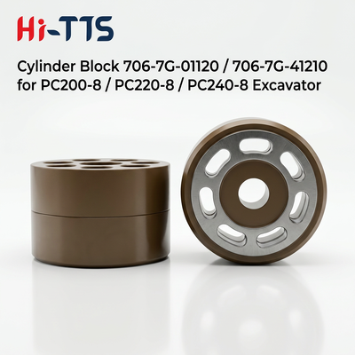 굴착기 PC200-8 PC220-8 PC240-8를 위한 굴착기 유압 부속 실린더 블록 706-7G-01120 706-7G-41210 7067G01120 7067G41210