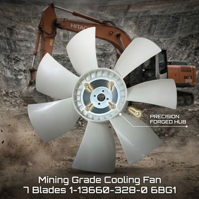 Aftermarket Excavator Engine Cooling Fan 7 Blades 1-13660-328-0 1136603280 for Hitachi ZAX200 ZAX210 6BG1 Construction Mining Parts