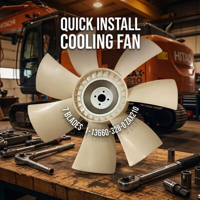 7 Blade Suction Cooling Fan OE 1-13660-328-0 8-94483-897-1 6BG1 Hitachi Excavator Quick Install Fleet Maintenance Replacement
